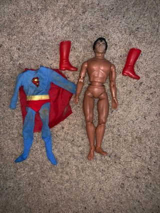 1977 Mego Wgsh 12 Inch Action Figure Muscle Body - Superman