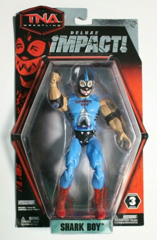 Tna Wrestling Deluxe Impact Shark Boy Figure Series 3 Jakks,