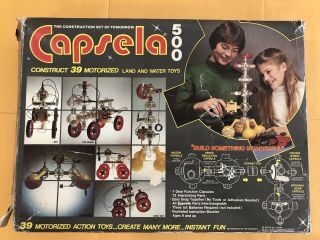 Vintage 1978 Capsela 500 Motorized Land And Water Construction Model Toys W/ Box