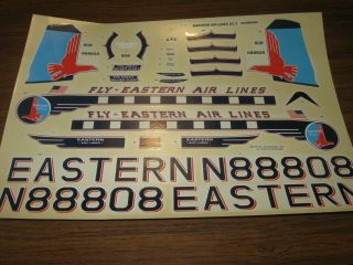 Eastern Airlines Decals Only For Dc - 3 Monogram 1/48 Airplane Model Kit No.  5610