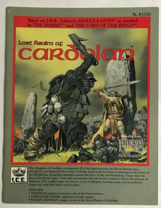 Ice Middle Earth Role Playing Merp Module 7300 Lost Realm Of Cardolan Very Fine