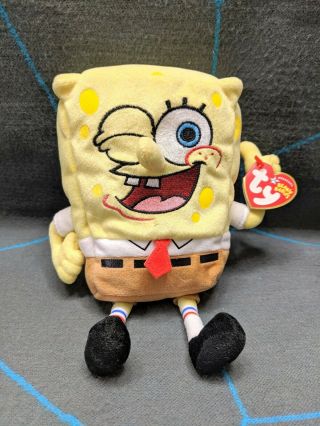 Ty Beanie Babies Spongebob Squarepants Thumbs Up Winking Plush Toy Nickelodeon