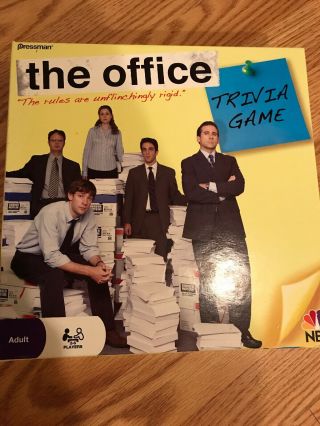 The Office Trivia Board Game Dunder Mifflin Nbc Pressman Wristband 2008 Complete