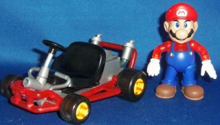 1999 Toy Biz Mario Kart 64 Video Game Stars Mario Loose Figure With Kart