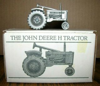 1939 John Deere H Two Cylinder Pewter Tractor 1/43 Spec Cast Toy Jdm - 005 Nf Jd