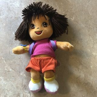 2006 Ty Beanie Dora The Explorer And Her Backpack Plush Stuffed Doll 8 "