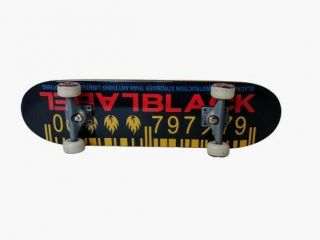 Rare Vintage Tech Deck Black Label Handboard 27cm Skateboard Barcode Flame