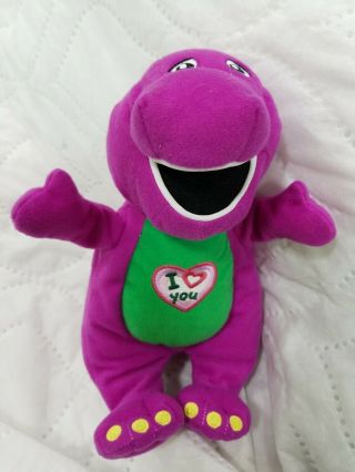 Barney The Dinosaur Plush 10 " Singing I Love You Song Lyons 2011 Sewn Eyes E