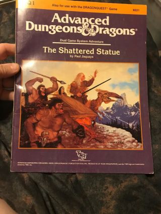 Dq1 The Shattered Statue Module Ad&d D&d Dungeons Dragons Tsr Adventure