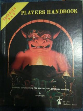 Rare Vintage 1980 Advanced Dungeons & Dragons Players Handbook Gary Gygax 2010