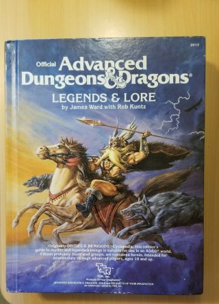 Tsr 1st Edition Ad&d Advanced Dungeons & Dragons Legends & Lore Oop