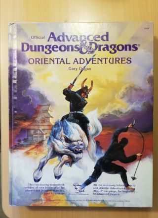 Tsr 1st Edition Ad&d Advanced Dungeons & Dragons Oriental Adventures Oop