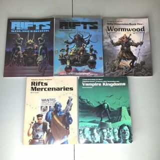 Palladium Rifts Books Set Of 5 Sourcebook Mercenaries Wormwood Vampire Kingdoms