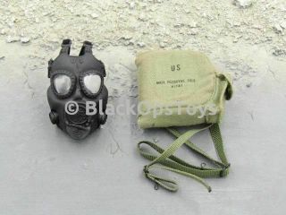 1/6 Scale Us Marine Tet Offensive 1968 Vietnam War Fmj Gas Mask & Pouch