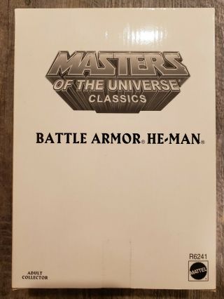 Motu Classic Battle Armor He - Man Master Of The Universe He - Man Action Figure Nib