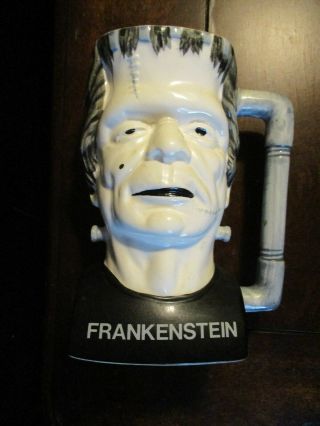 Universal Studios Monsters Frankenstein Mug 1981 Stein Nm Ceramic Famous Glass