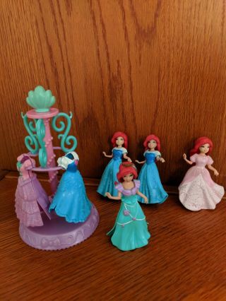 Disney Princess Magic Clip Dolls Ariel - 4 Dolls And 6 Dresses