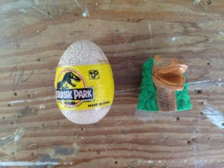 Rare Vintage 1992 Jurassic Park Toy Dinosaur Egg W/candy - (plus Bonus Toy)