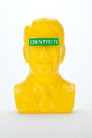 The Gipper Yellow Limited Edition Designer Vinyl Art Bust By Artist Frank Kozik