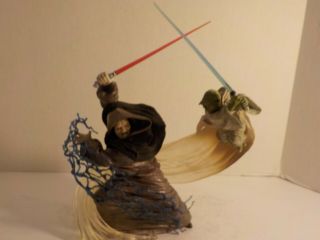 Star Wars Hasbro Unleashed Display Statue Figure Rots Darth Sidious Vs Yoda