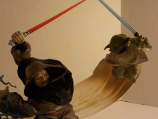 Star Wars Hasbro Unleashed Display Statue figure ROTS DARTH SIDIOUS vs YODA 2