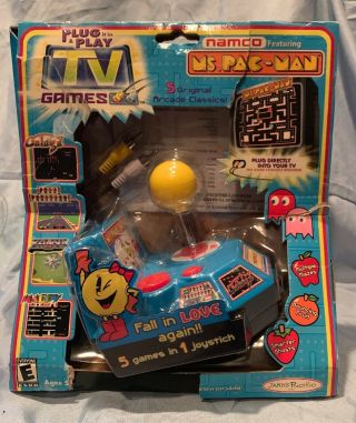 Namco Ms Pac - Man Jakks Pacific 5 In 1 Plug And Play Tv Games Classic Games