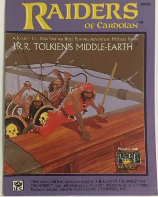 Ice Middle Earth Role Playing Merp Module 8108 Raiders Of Cardolan Lotr Hobbit