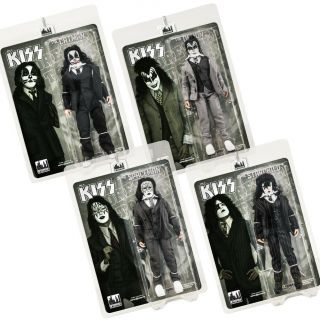 Kiss 8 Inch Action Figures Dressed To Kill Re - Issue Series: Set Of All 4