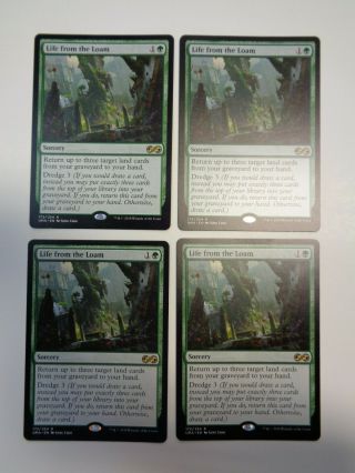 Mtg Magic Gathering Ultimate Masters X 4 Life From The Loam Rare Set