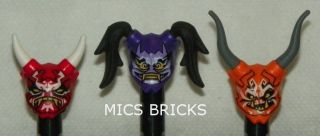 Lego - Minifig,  Headgear Ninjago - Oni Masks - Vengeance,  Hatred & Deception