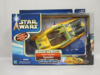 2001 Hasbro Star Wars Attack Of The Clones Aotc Anakin Skywalker Speeder Mib