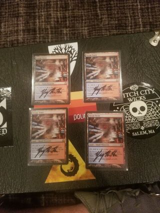 Mtg 4x Steam Vents Foil Signed By Artist