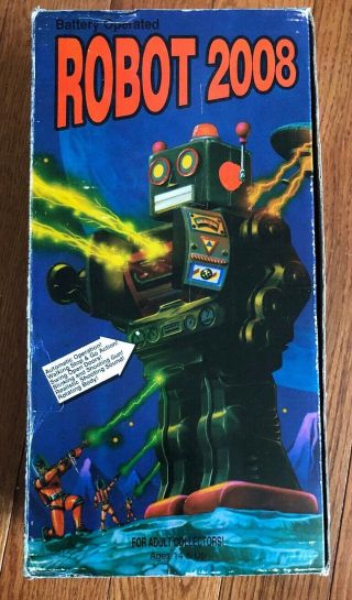 Tin " Robot 2008 " By Schylling 12 " Battery Operated Mib