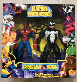 Marvel Heroes Spider - Man Vs Venom 10” Figures