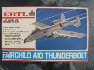 Vintage Esci Ertl 1/48 Fairchild A - 10 Thunderbolt Ii 8200