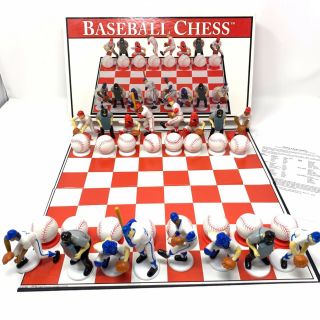 Baseball Chess Set By Big League Promotions - 2001 Rare - Complete