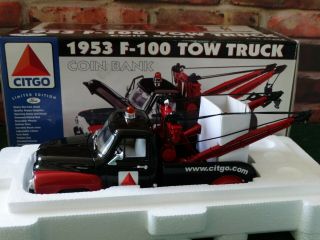 Gearbox 1953 Ford F - 100 Citgo Tow Truck Wrecker 1:24 Scale Diecast Coin Bank