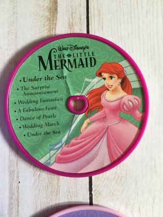 Disney Princess CD Music Player Toy,  2 Discs - Ariel Sleeping Beauty (W) 3