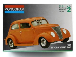 1937 ’37 Ford Street Rod Hot Rod Monogram 1:24 Model Kit 2757 Open Box