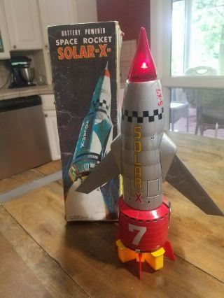 Solar - X - Space Rocket (no.  7),  1966,  Tin,  Battery Operated;