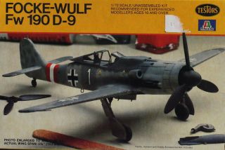 Italeri Testors 1:72 Focke - Wulf Fw - 190 Fw190 D - 9 Plastic Model Kit 873u