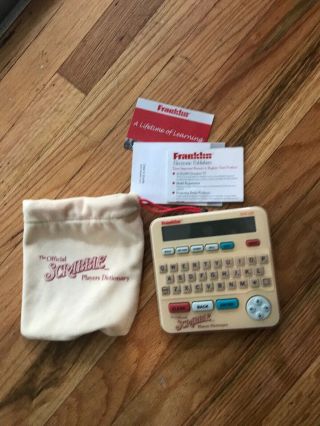 Franklin Official Scrabble Players Dictionary Scr - 226 Hand Held & Bag