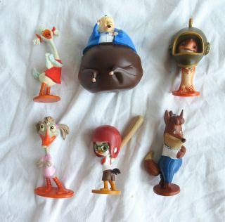 Disney Chicken Little Figurine Set Of 6 Pvc Figures - Abby,  Fish,  Foxy,  Runt