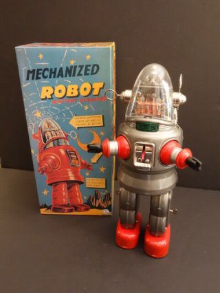 All Otti Robby Mechanized Robot Grey Only 100 Ever Made 1990 Mib