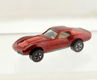 Vintage 1969 Mattel Red Line Hot Wheels Custom Corvette Redline