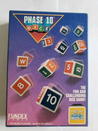 Phase 10 Dice Game - Fundex Games 1993 Complete