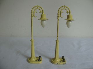 Prewar Lionel Trains O Gauge Ornate Gooseneck Street Lamps 7 3/8 " X2 58 Vg