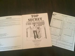 TOP SECRET: ESPIONAGE - THEMED RPG BY TSR.  2ND ED.  GAME BOOK,  3 MODULES 3