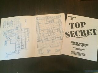 TOP SECRET: ESPIONAGE - THEMED RPG BY TSR.  2ND ED.  GAME BOOK,  3 MODULES 7