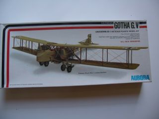Vintage Aurora 1/48 Gotha G.  V Ww I German Bomber - No.  785 - 1976 - Parts Only